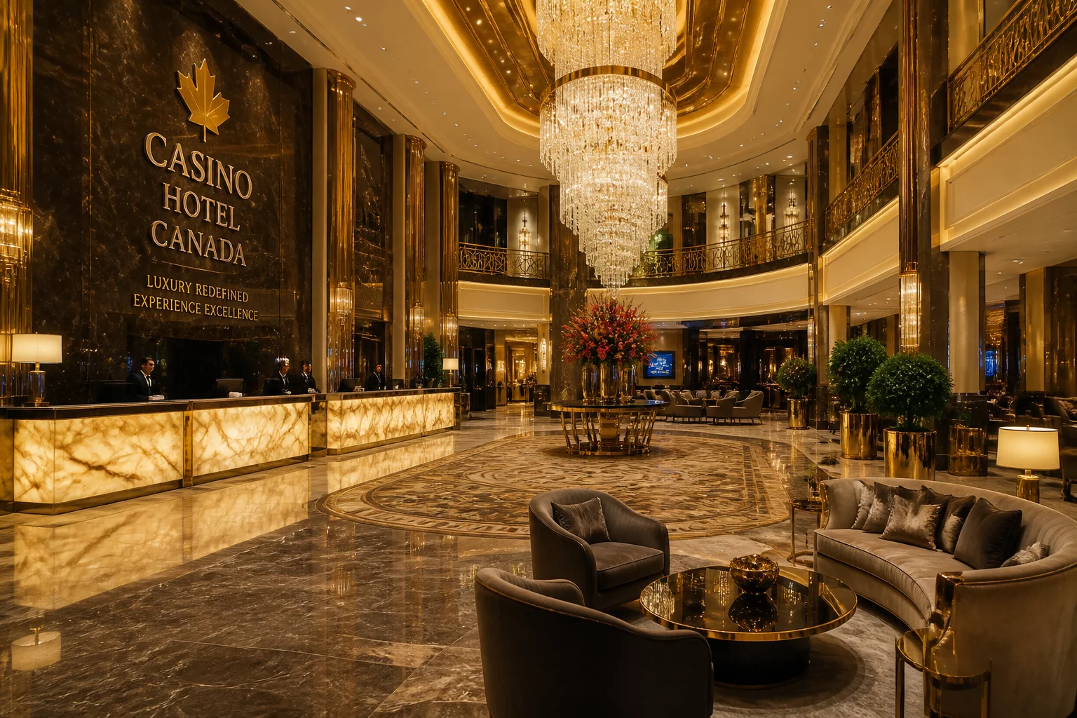 Luxurious Casino Hotel Interior